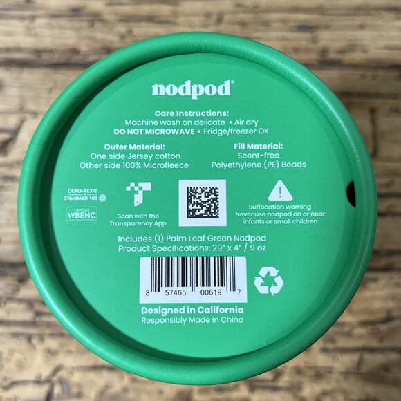 Nodpod Sleep Mask The Weighted Blanket For Your Eyes- Green 29"x 4 - Picture 3 of 4